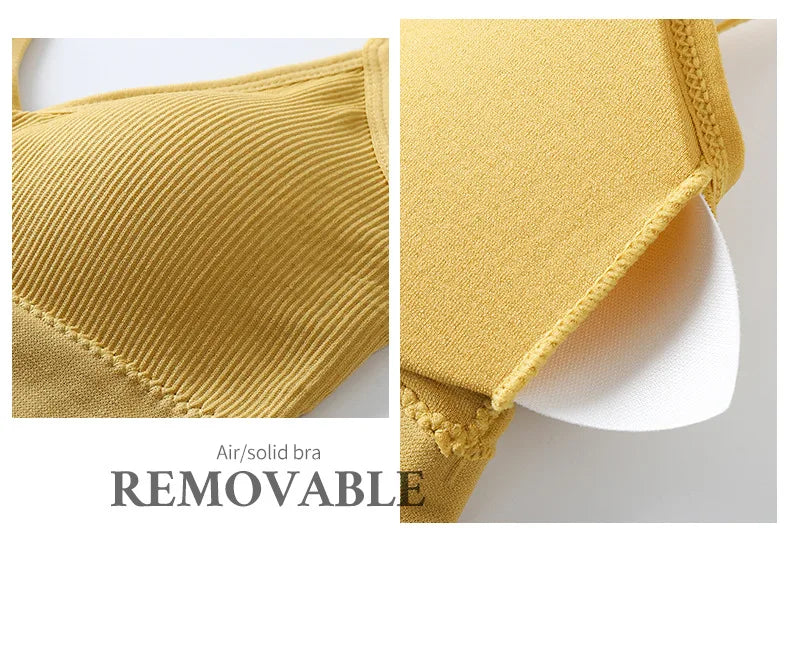 Deep V Wireless Bra Set